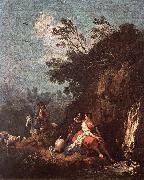 ZUCCARELLI  Francesco Landscape with a Rider USA oil painting artist